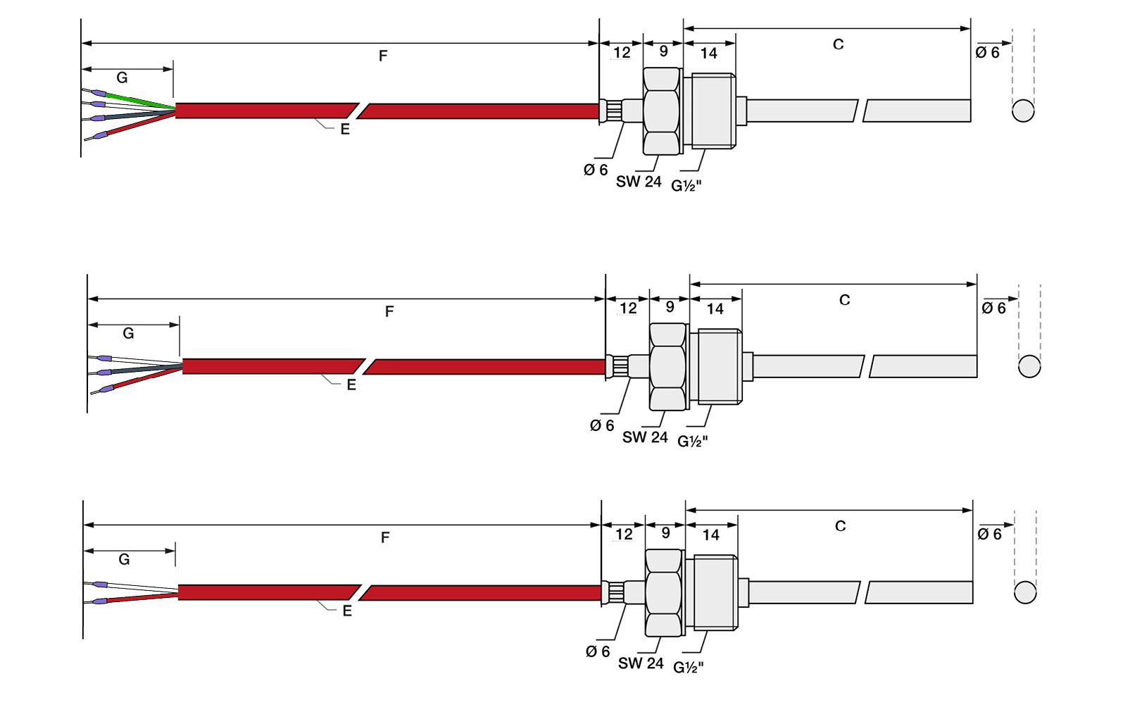 Screw in Temperature Probe C