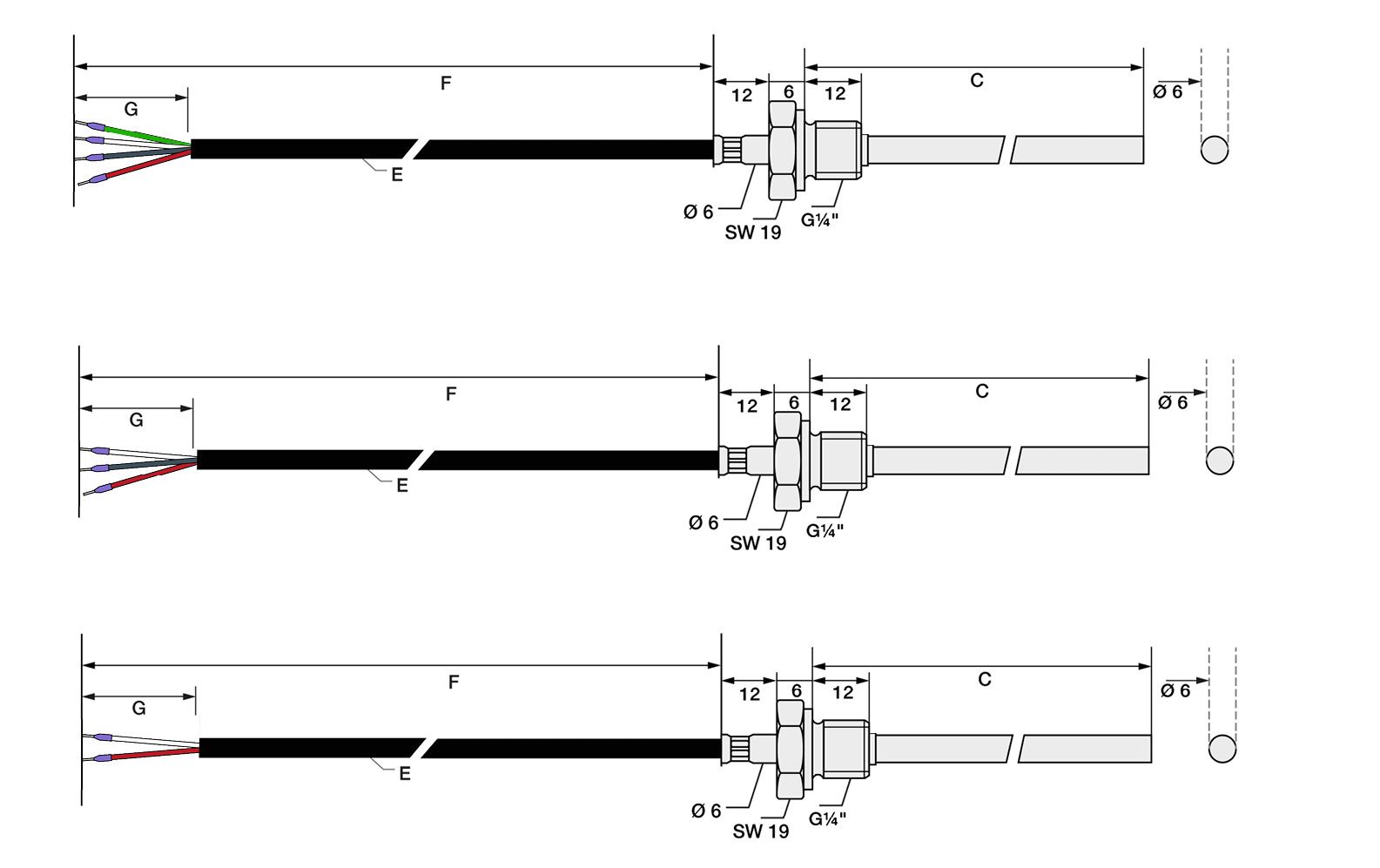 Screw in Temperature Probe C