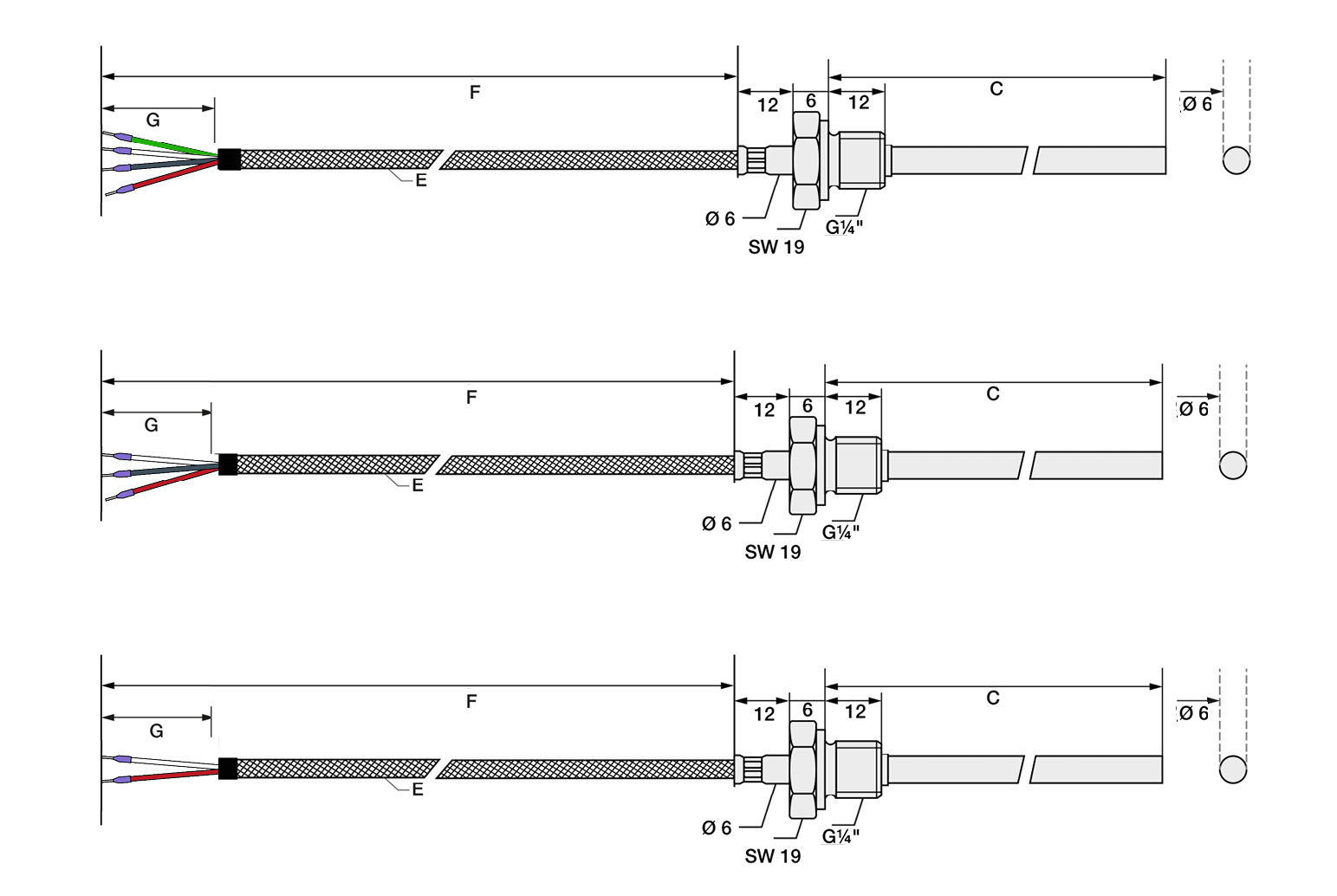 Screw in Temperature Probe C